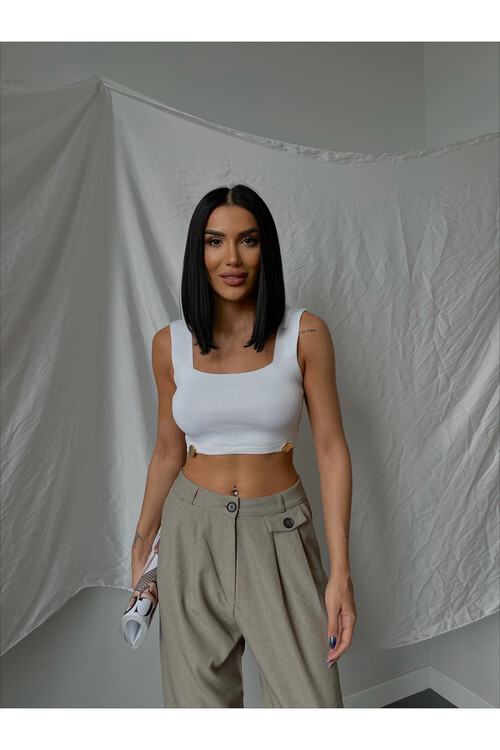 Ремешок Квадратный вырез Укороченный майка