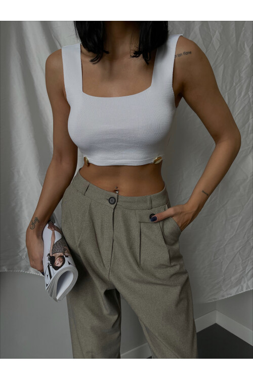 Ремешок Квадратный вырез Укороченный майка