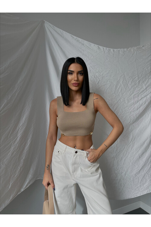 Strap Square Neck Crop Singlet