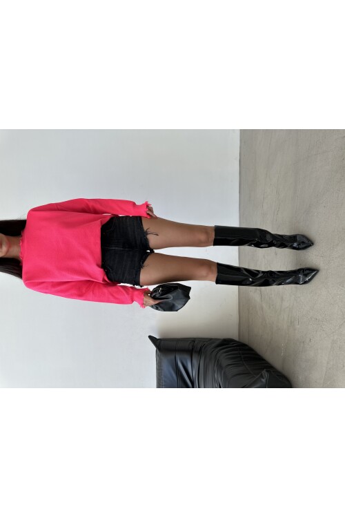 Crew Neck Ripped Detailed Sweater