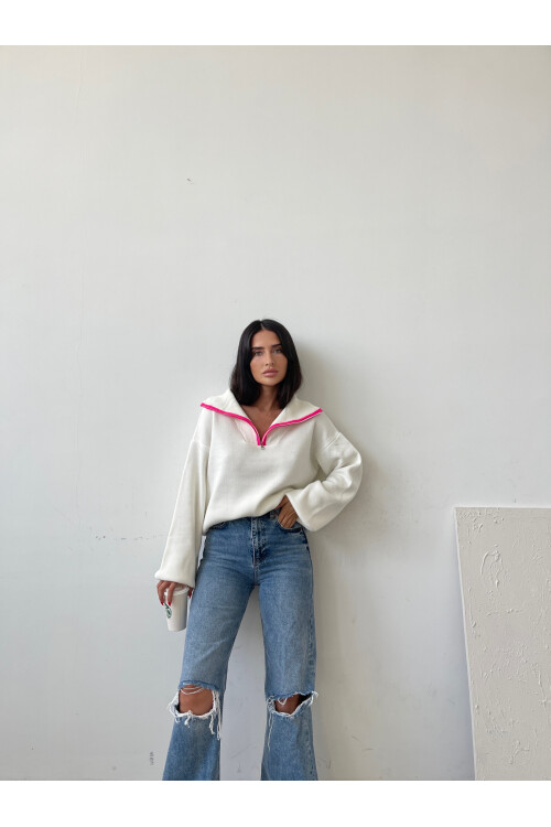 سترة تريكو سحاب مفصل