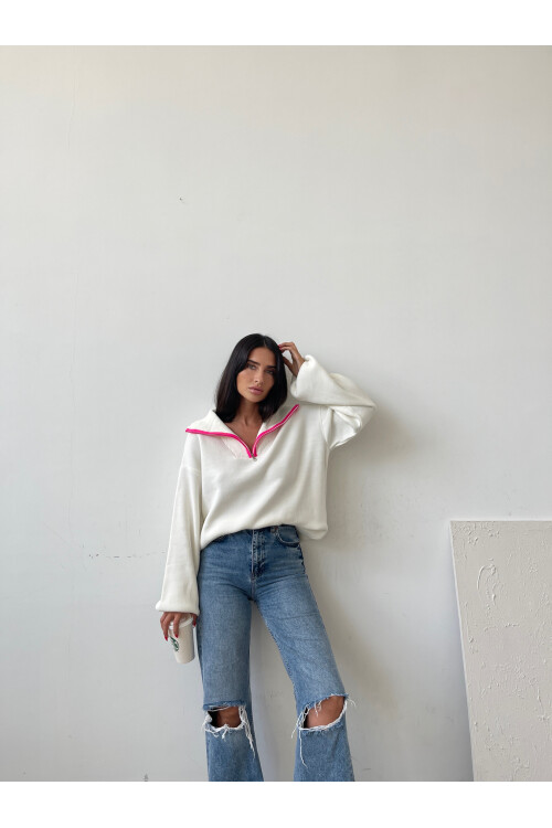 سترة تريكو سحاب مفصل