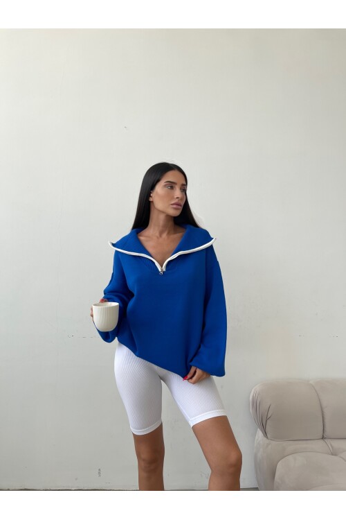 سترة تريكو سحاب مفصل