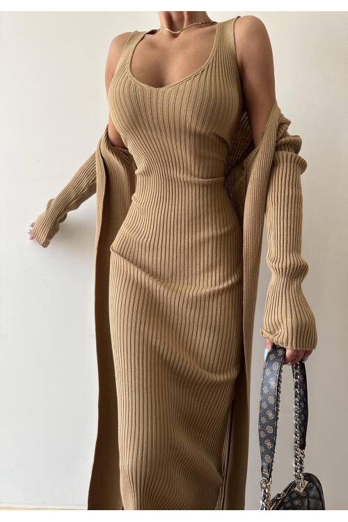 Hırka Elbise Triko Takım