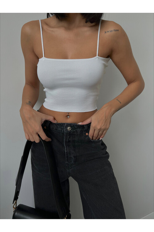 رقيقة حزام طوق مربع تريكو القميص