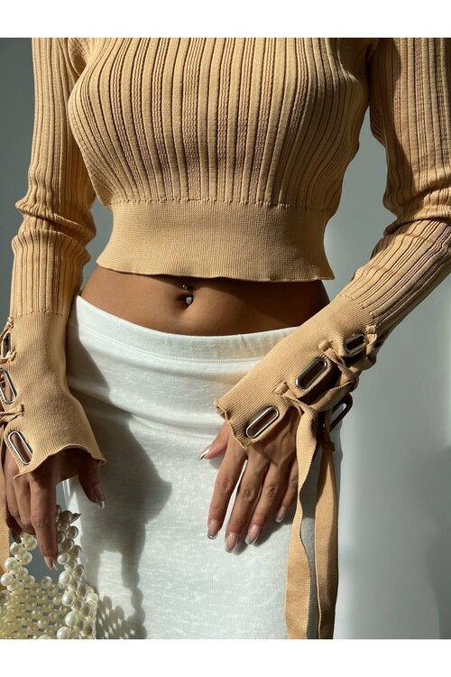 Oval Collar Knitwear Sweater