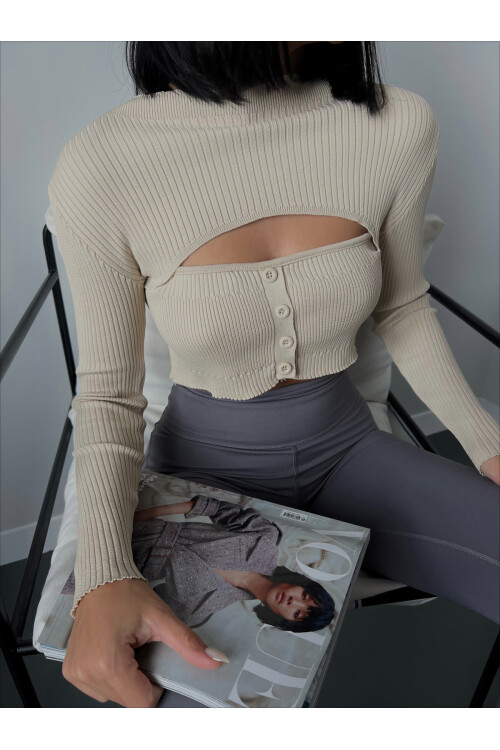 Window Detail Knitwear Crop