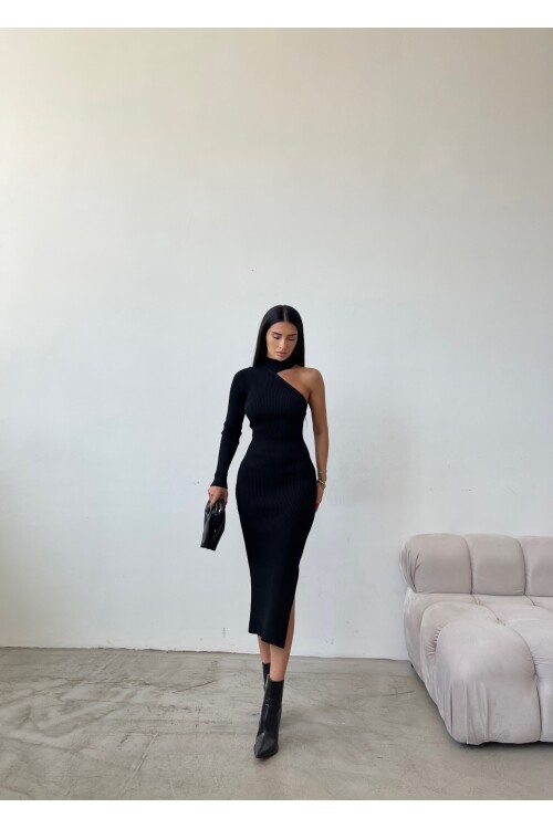One Shoulder Knitwear Dress