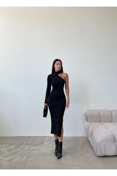 One Shoulder Knitwear Dress