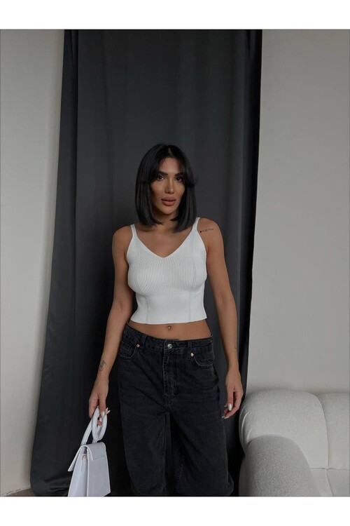 Ремешок с V-образным вырезом Трикотаж Майка