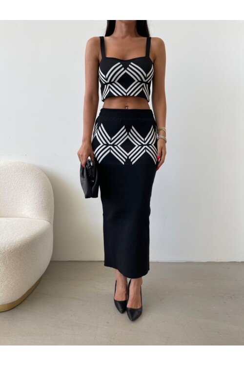 Crop - Etek İkili Triko Takım