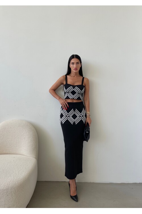 Crop - Etek İkili Triko Takım