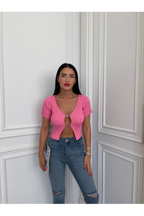 Kısa Kollu Crop Hırka