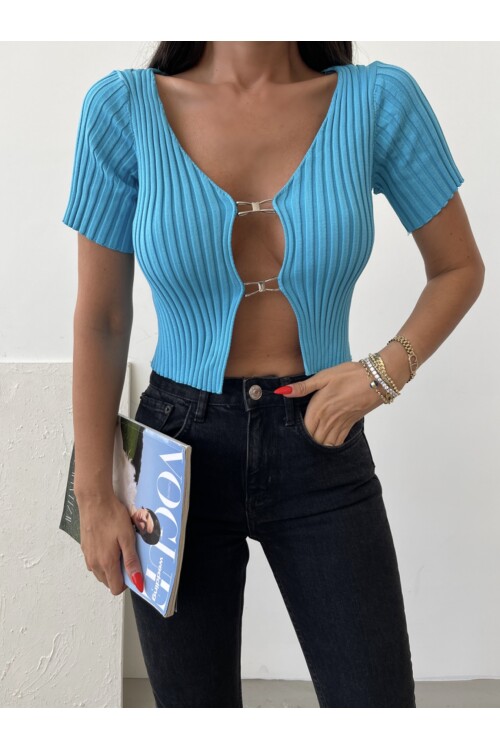 Укороченный кардиган с короткими рукавами