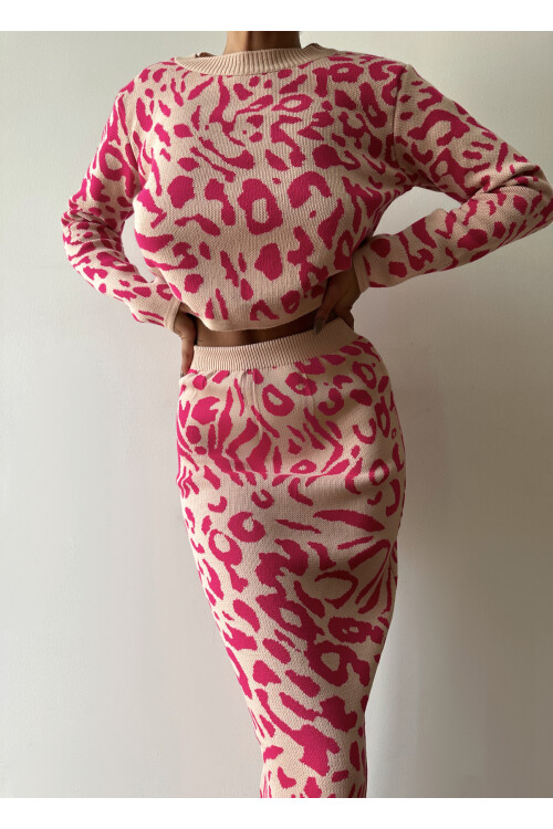 Leopar Desen İkili Takım
