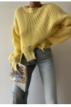 Crew Neck Ripped Knitwear Sweater