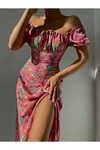 Платье из вискозы с цветочным принтом