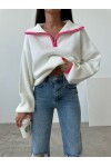 Zipper Detailed Knitwear Sweater