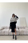 Трикотажный комплект с юбкой с длинным рукавом