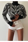 Turtleneck Patterned Knitwear Sweater
