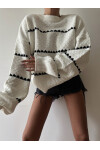 Heart Patterned Knitwear Sweater