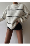 Heart Patterned Knitwear Sweater
